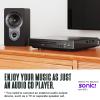 DVD Players for Smart TV with HDMI, DVD Players that Play All Regions, Simple DVD Player for Elderly, CD Player for Home Stereo System - Black view 3