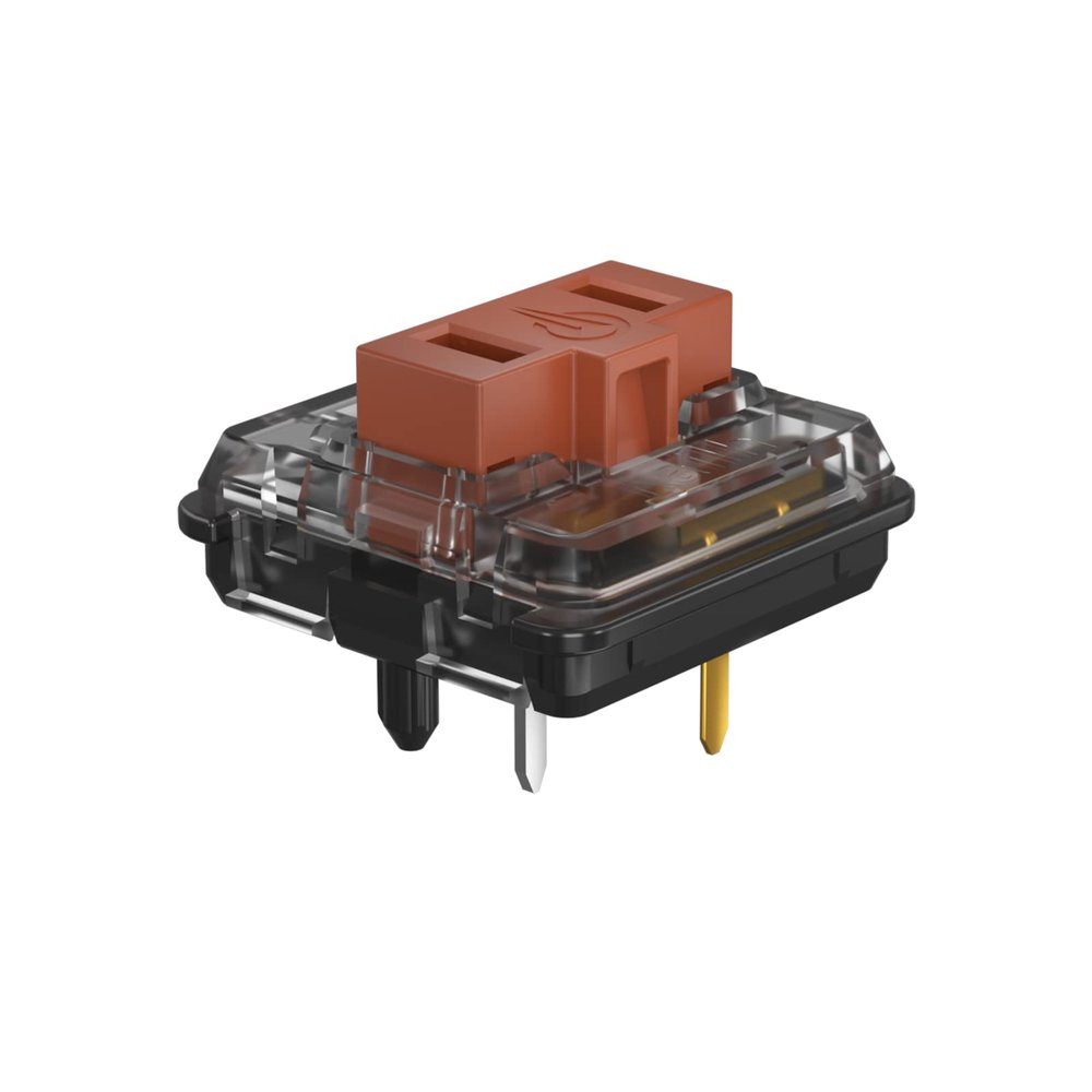 KAILH Official Store Low Profile Switch 1350 Chocolate Mechanical Keyboard Switch RGB SMD Tactile (110, Choc Brown)