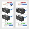 VCELINK Ethernet RJ45 Pass Through Crimping Tool Bundle with 30-Pack Cat7 RJ45 Pass Through Connectors with Strain Relief Boots (Black) view 4