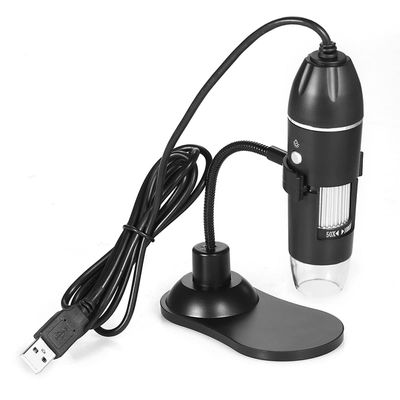 Microscope Accessories Kit Digital Zoom Microscope USB Magnifier 0.3MP Camera 8-LED Light Magnifying Glass Microscope Slides