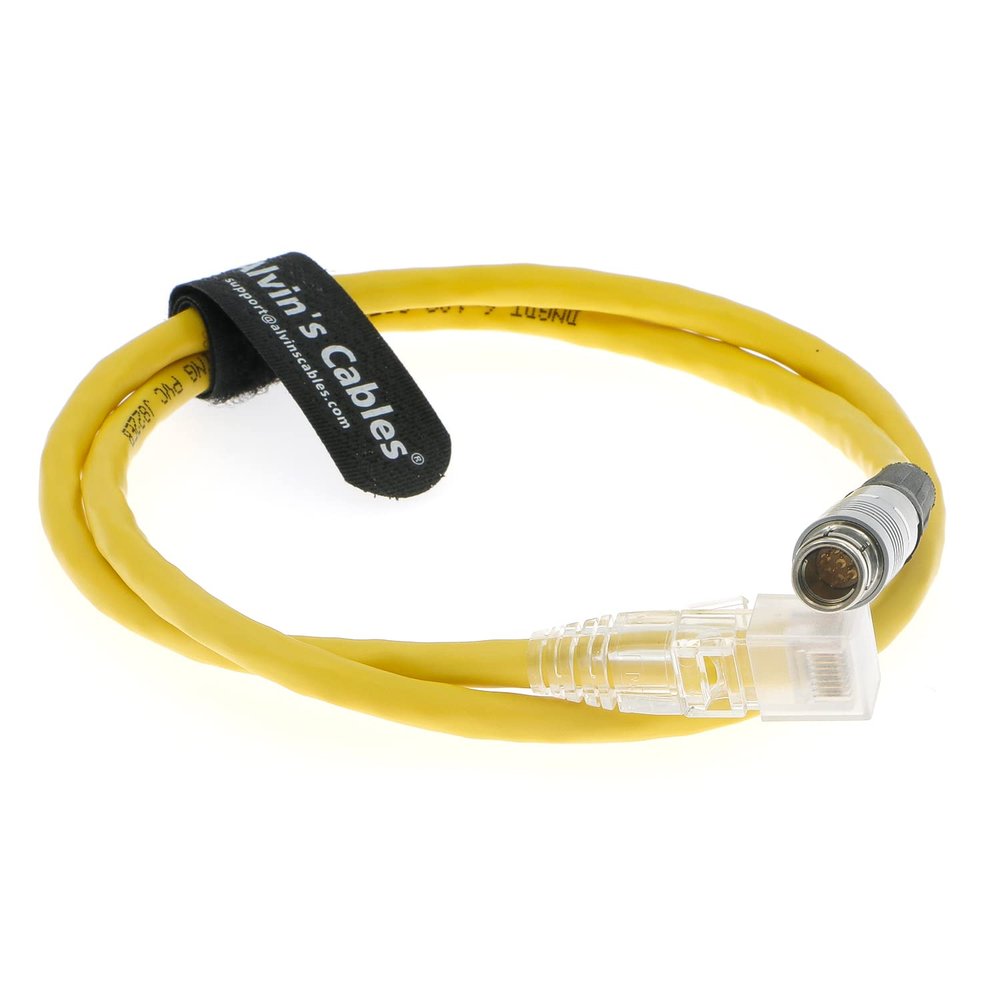 Alvin's Cables Ethernet Cable for Phantom VEO-S| UHS| T-Series| v2640 Onyx| Flex4K Camera Fischer 8 Pin to RJ45 Cable 71cm|28inches