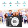 Andoer Portable Digital Camera 48MP 1080P 2.4-inch IPS Screen 16X Zoom Auto Focus Self-Timer 128GB Extended Memory Face Detection Anti-Shaking with 2pcs Batteries Hand Strap Carry Pouch view 2
