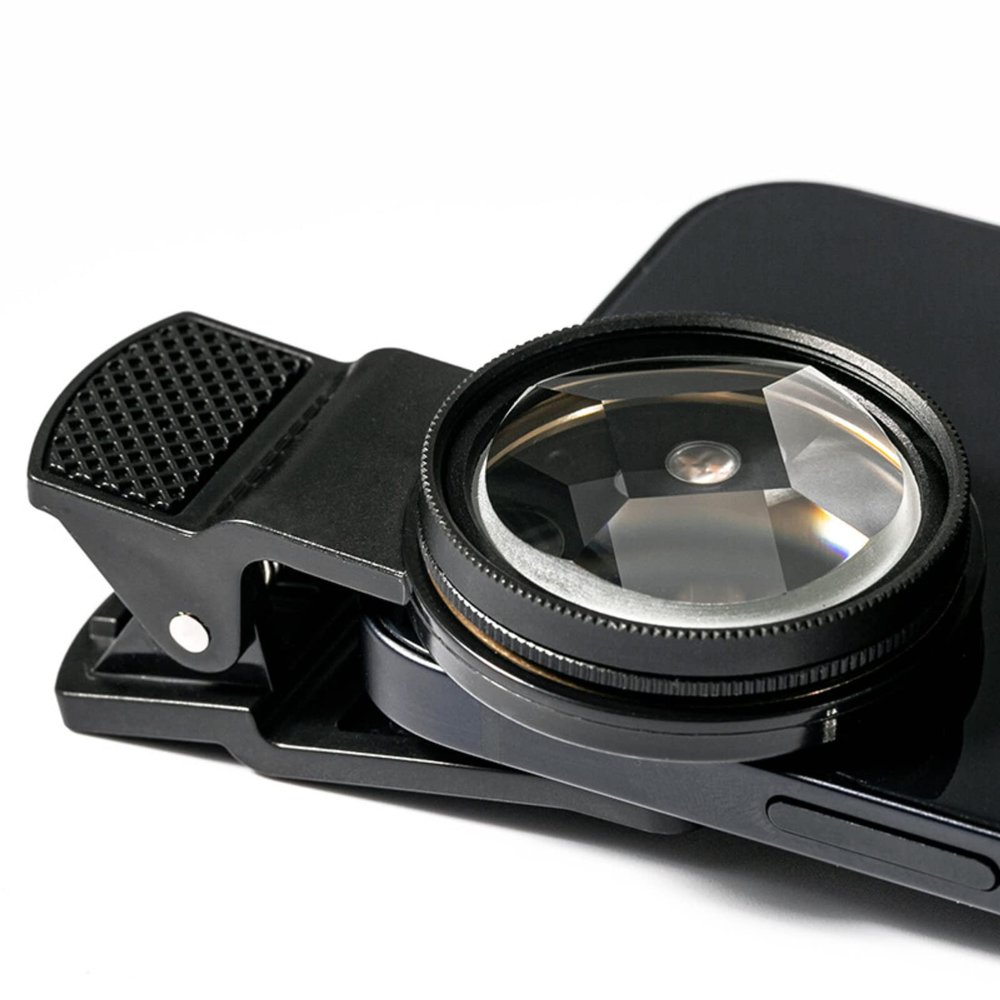 Cell Phone Special Effects Filter, 37mm Kaleidoscope Glass Filter Quad Prism Lens Filter, Split Filter 4+1 Sides, Change The Number of Subjects