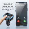 Bluetooth 5.0 FM Transmitter for Car, Radio Receiver/Audio Adapter with CVC Noise-Cancellation Microphones, QC3.0 & PD18W Fast Charge, Support U Disk/Aux view 3