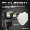 MagMod MagSphere 2 and MagGrip 2, Camera Speedlight Flash Diffuser Bundle, Modular Camera Lighting Set, Magnetic Flash Diffuser, Photography Lighting Flash Modifier view 2