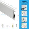 2x48-in Art Display for Kids Artwork, Hanging Clips for Classroom, Ideal for Displaying Photos, Artworks, Posters, Notes, at Home or Office, Ticket Holder for Restaurant, Wall Gallery Picture Rail view 3