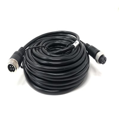 AccuGPS Vehicle Dash Cam 4pin Video Extension Cord, 30ft - with Aeronautic Adapter for Backup Camera and AI Video Systems - Car Accessories - Compatible with RVs, Cars, Trucks, and Wireless Dash Cams