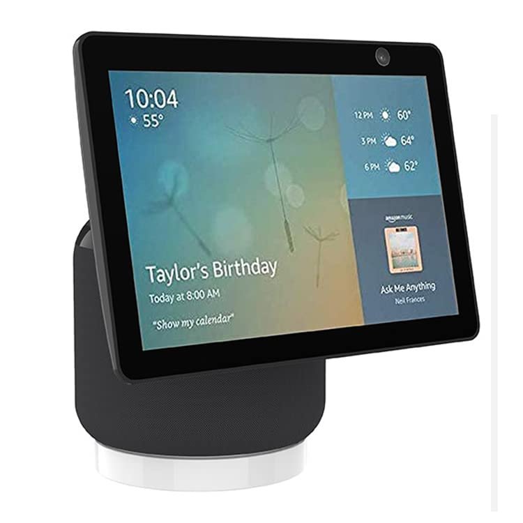 For Amazon Echo Show 10 Holder, Bracket Accessories with Integrated Cable Management, Echo Show 10 Stand, No Hamming, No Screws Required, Speaker Accessories Rack (Echo Show 10, White) JS10