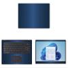 Decalrus - Protective Decal for The Asus E410 (14" Screen) Laptop Blue Texture Brushed Aluminum Cover wrap BAasusE410_14Blue view 1