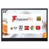 elecsung 22inch Smart Black TV for Bathroom,Waterproof TV ATSC Tunner Android 11.0 for Hotel/Kitchen,Built-in Speakers,Wi-fi and Bluetooth,B22,Model 2024 view 1