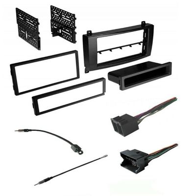 ASC Audio Car Stereo Radio Install Dash Trim Wire Harness Kit Combo for 2007-2009 Dodge Sprinter & 2010-2018 Mercedes Sprinter - Black, Copper & PVC, Single/Double-DIN Compatible