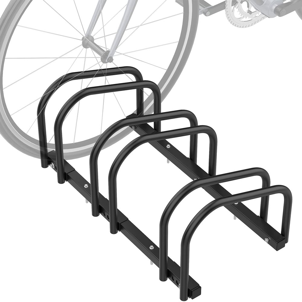 WALMANN 3 Bikes Floor Bike Stand, Bike Parking Rack Garage Bike Storage Stand Indoor/Outdoor 22-28" Wheel Stand, Max. Tire Width 2.1"