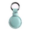 KEEPXYZ Genuine Leather Keychain Holder Compatible with Airtag, Secure for Air Tag Keychain Holder Case Cover Key Chain Ring Accessories - Cyan V1.0 view 1