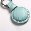 KEEPXYZ Genuine Leather Keychain Holder Compatible with Airtag, Secure for Air Tag Keychain Holder Case Cover Key Chain Ring Accessories - Cyan V1.0 view 2