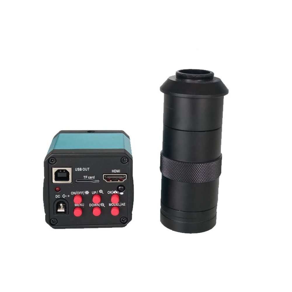 Microscope Accessories Kit 8X-130X Continue Magnification Zoom Lens 14MP 1080P Industrial Digital Video Microscope Camera Microscope Slides (Color : with 130X)