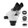 BAHCCE Lab Microscope Slides 3.5X-90X Continuous Zoom Binocular Stereo Microscope Head WF10X/20MM Eyepiece Rubber Microscope Parts (Color : Black, Size : 3.5-90X(0.5X 1X 2X)) view 2