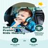 iClever BTH12 Kids Bluetooth Headphones,Colorful LED Lights Wireless Kids Headphones,74/85dBA Safe Volume,85H Playtime,Bluetooth 5.2,Over Ear Headphones Built-in Mic for iPad/Tablet/Airplane,Green view 3
