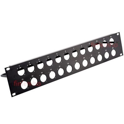 2U Rack Patch Panel 24 Way Channel 86 Type Flight Case Mount For HDMI XLR Connecctor Male Female SpeakOn Audio Cable Plug (Color : 2U-24D)