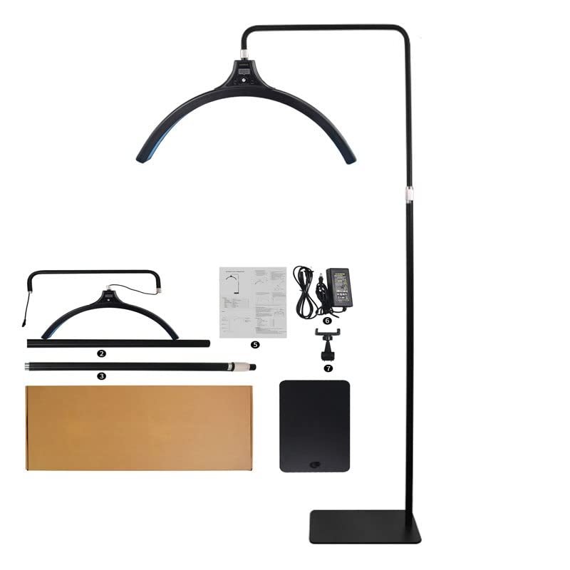 YIDOBLO Eyelash LED Floor Light for Estheticians, Tattoo, PMU, Makeup, Facialist Moon Lamp - Lighting for Beauty, Skincare, Lashes, Eyebrows, Filming and Content