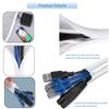 10ft - 1/2 inch Diameter Cord Protector, Hibucuo Cable Management Sleeve Wire Loom Tubing Cable Sleeve Split Sleeving for USB Cable Power Cord Audio Video Cable,TV Computer Office Home Entertainment view 2