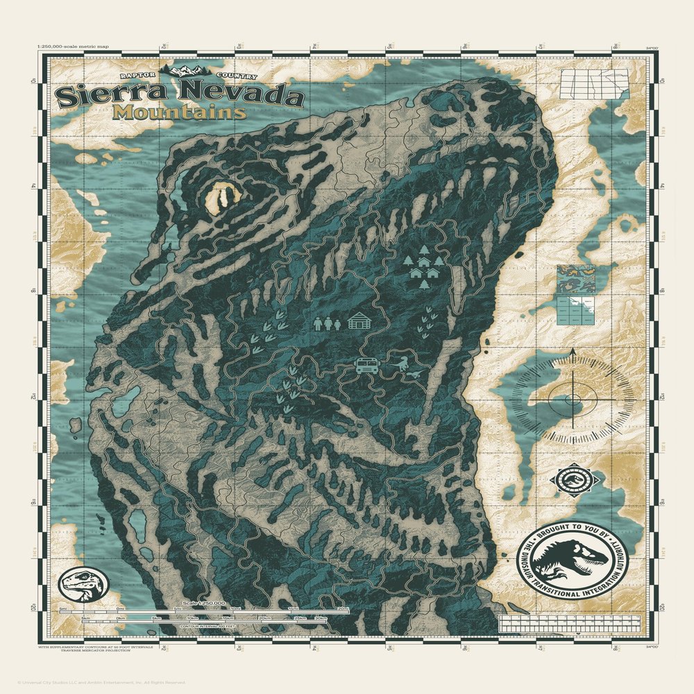 FANATTIK JURASSIC WORLD - Nevada Moutains - Art Print - Edition Limite 'A3'