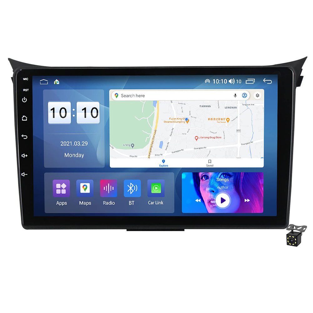 Android 11 Car Stereo Multimedia DVD Player for Hyundai I30 Elantra GT 2011-2017 2 Din Car Radio Audio Compatible with Backup Camera/Navigation GPS/Carplay/RDS/Autoradio/SWC,M400s/4+64g