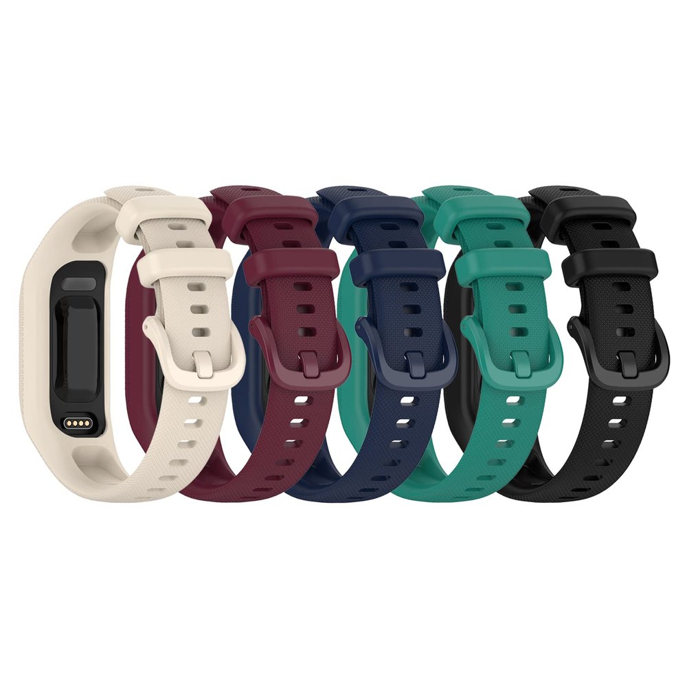 Replacement Bands Compatible for Garmin Vivosmart 5 Bands Replacement Strap Wristbands Bracelet Band for Vivosmart 5 Tracker for Women Men (Large, 5 Pack A)