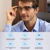 ASHATA Smart Bluetooth Glasses, Anti Blue Light, Built in Mic, Call Music Navigation, Magnetic Suction Charging, Touch Smart Glasses for Women/Men Driving Meeting Working view 3