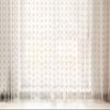 Lunarable Simple Geometric Tulle Curtains with Rod Pocket, Abstract Design Simple Squares with Halftone Dots, Sheer Drape for Wedding Party 2 Panels, 108" x 63", Charcoal Grey Eggshell view 1