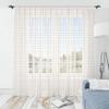 Lunarable Simple Geometric Tulle Curtains with Rod Pocket, Abstract Design Simple Squares with Halftone Dots, Sheer Drape for Wedding Party 2 Panels, 108" x 63", Charcoal Grey Eggshell view 2