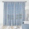 Lunarable Shabby Flora Tulle Curtains with Rod Pocket, Country Style Floral Arrangement with Freshly Picked Flowers Blue, Sheer Drape for Wedding Party 2 Panels, 108" x 72", Blue Coral Jade Green view 2