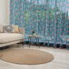 Lunarable Shabby Flora Tulle Curtains with Rod Pocket, Country Style Floral Arrangement with Freshly Picked Flowers Blue, Sheer Drape for Wedding Party 2 Panels, 108" x 72", Blue Coral Jade Green view 4