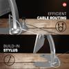 Dual Security POS iPad Kiosk Desk Stand  CTA Secure Retail iPad Desk Stand with Steel Cable Lock for iPad mini 6 & iPad mini 7, Restaurant, Retail, Stores & More - Silver (PAD-ASKM6) view 4