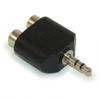 MyCableMart RCA Audio Splitter Adapter (3.5mm Male Stereo TRS to 2 RCA Female) view 2