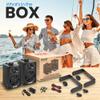PyleUsa Bluetooth Indoor Outdoor Speakers Pair - 200 Watt Dual Waterproof 3.5 2-Way Full Range Speaker System w/ 1/2 High Compliance Polymer Tweeter - Home, Boat, Patio, Poolside - PDWRBT36BK,Black view 2