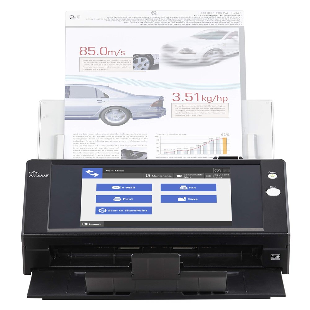 Fujitsu N7100E Network Scanner with Large Touch Screen (Renewed)