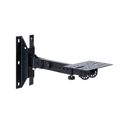 UNNS Audio Stand Speaker Wall Mount Bracket Retractable Speaker Stand Media Equipment Hanger Load-Bearing 45kg Black (Color : A)
