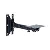 UNNS Audio Stand Speaker Wall Mount Bracket Retractable Speaker Stand Media Equipment Hanger Load-Bearing 45kg Black (Color : A) view 1