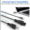 65W Type-C USB C Adapter Laptop Charger for Lenovo ThinkPad T470 T470s T480 T480S Chromebook 100e 300e 500e Yoga 910 920 C930, for Thinkbook 15 Gen 4 3 2 Power Supply Cord view 4