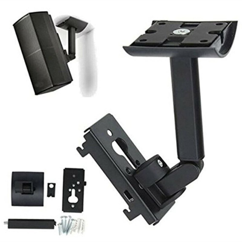 UNNS Wall Mount Bracket Support for Speaker Accessories Universal Metal Speaker Stand Holder (Color : Black)