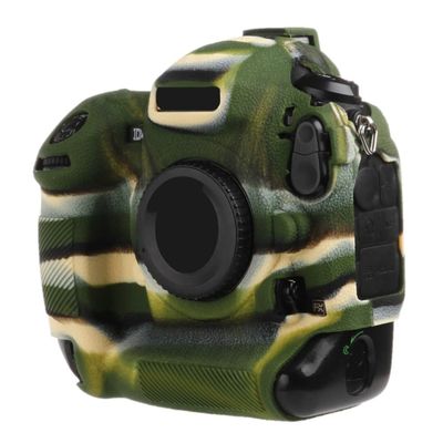 Camera Case Bag Camouflage Green Soft Silicone Anti-Skid Texture Armor Skin Body Cover Protector for Nikon D4S digital camera