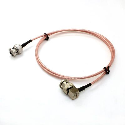 We Top BNC RG316 50 Ohm Coaxial Cable BNC Male to BNC Male HD SDI Video Pigtail Jumper Cable (BNC to Right Angle BNC, 118.11''/3M)