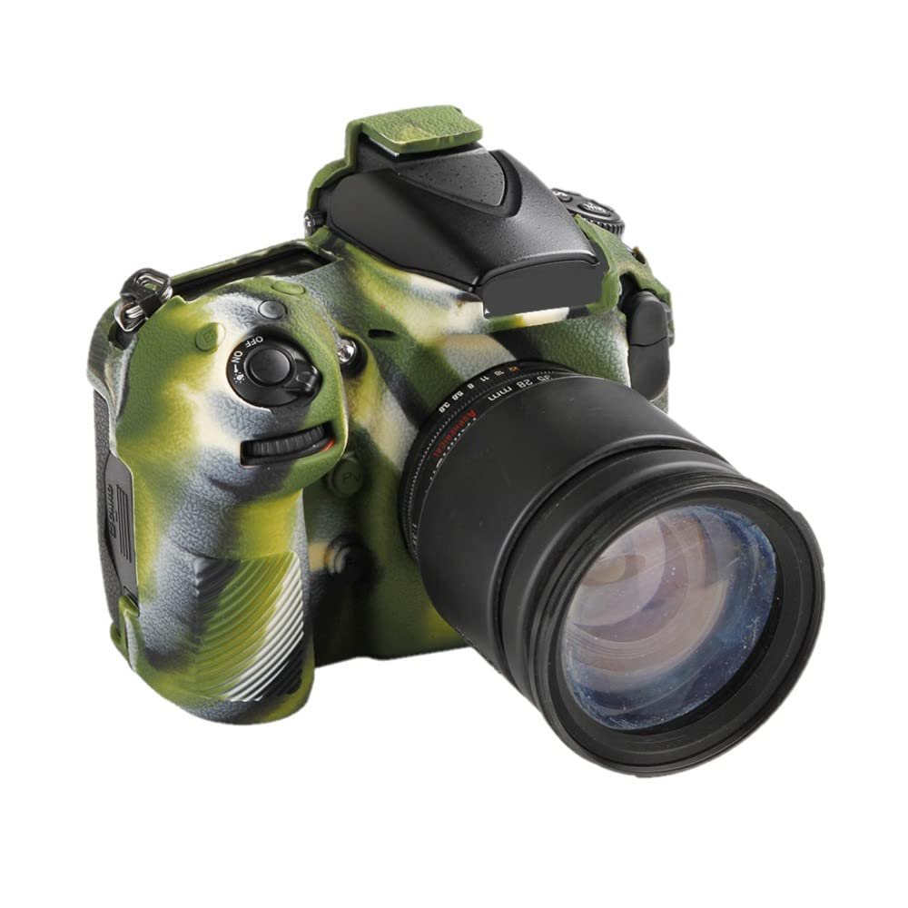 Camera Case Bag Camouflage Green Soft Silicone Anti-Skid Texture Armor Skin Body Cover Protector for Nikon D810 digital camera