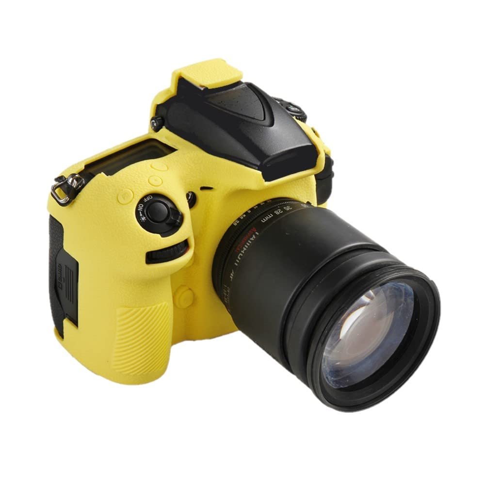 Camera Case Bag Yellow Soft Silicone Anti-Skid Texture Armor Skin Body Cover Protector for Nikon D810 digital camera