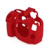 Camera Case Bag Red Soft Silicone Anti-Skid Texture Armor Skin Body Cover Protector for Nikon D800 digital camera view 3