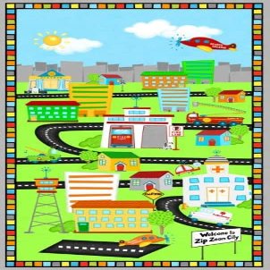 Zip Zoom 24" x 44" Panel From Wilmington Prints By the panel