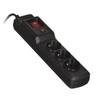 ActiveJet Combo 3GN 3M black power strip with cord view 1