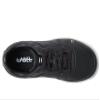LABEL Go-to Low Lace-up Women's Sneakers  Leather & Textile Construction  Round Toe  Flat Silhouette Black/White 7 M view 2