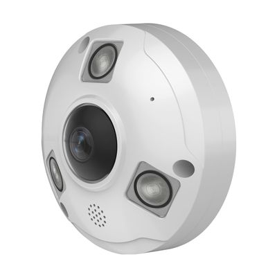 Vonnision 5MP POE IP Fisheye Camera, 1.44mm Lens 360 Viewing Angle Metal Panorama Camera, Mic. Audio in, 48ft Infrared Night Vision, Motion Detection, WDR, IP66 Water-Proof Indoor&Outdoor
