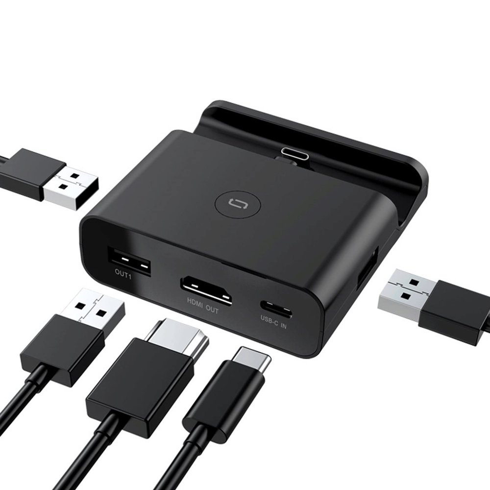Feilx Ultra-Slim Data USB Hub, Host Fast Charging, Projection Screen Base Bracket, TV Mobile Phone Video Converter, Mini Heat Dissipation and Portable